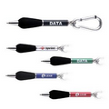 Mini Metal Ballpoint Pen Keychain w/ Foam Finger Grip